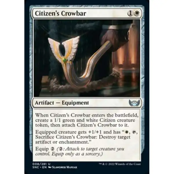 MtG Trading Card Game Streets of New Capenna Uncommon Citizen's Crowbar #8