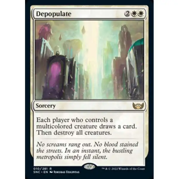 MtG Trading Card Game Streets of New Capenna Rare Depopulate #10