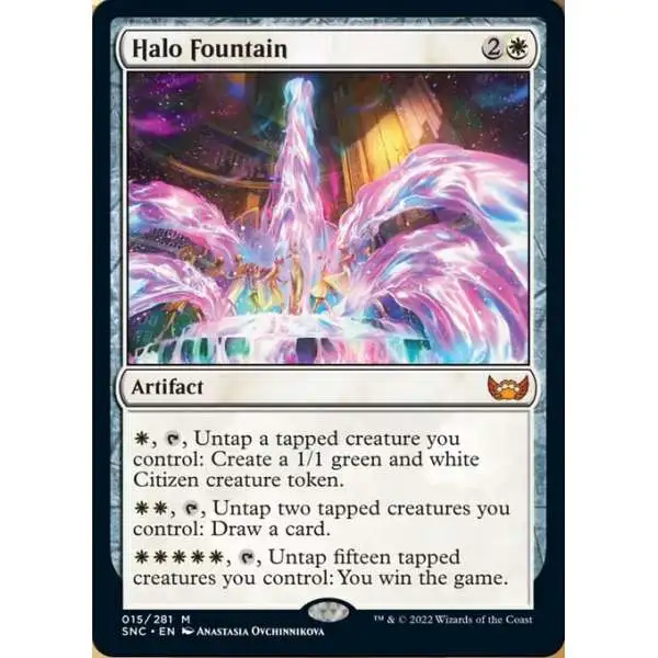 MtG Trading Card Game Streets of New Capenna Mythic Rare Foil Halo Fountain #15