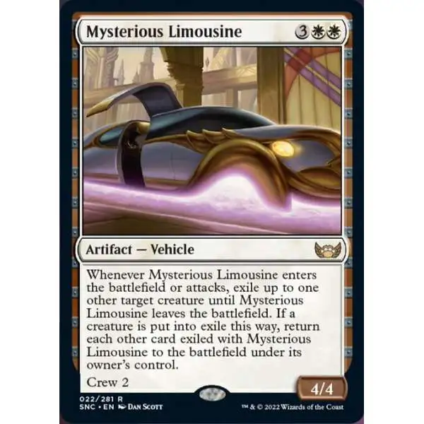 MtG Trading Card Game Streets of New Capenna Rare Foil Mysterious Limousine #22