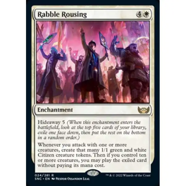 MtG Trading Card Game Streets of New Capenna Rare Foil Rabble Rousing #24