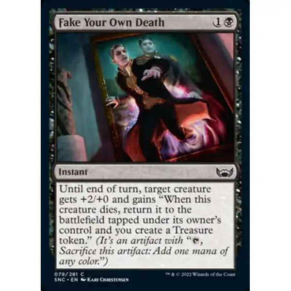 MtG Trading Card Game Streets of New Capenna Common Fake Your Own Death #79
