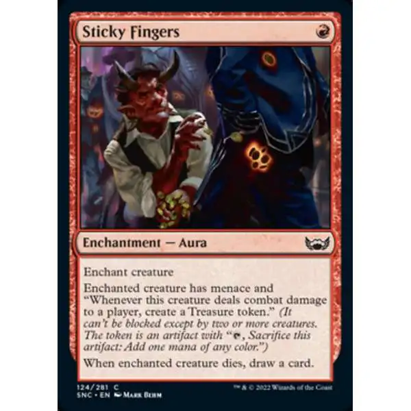 MtG Trading Card Game Streets of New Capenna Common Sticky Fingers #124