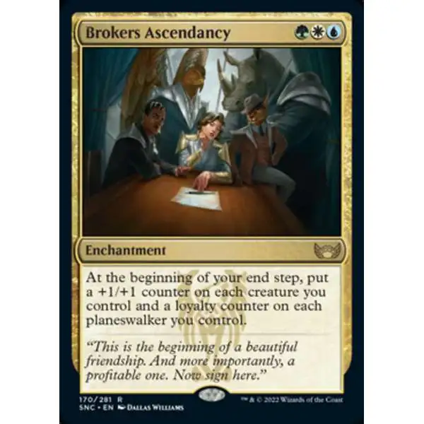 MtG Trading Card Game Streets of New Capenna Rare Foil Brokers Ascendancy #170