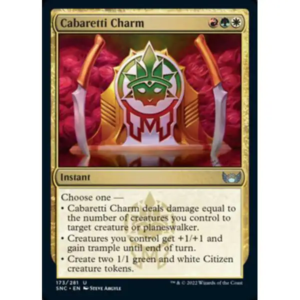 MtG Trading Card Game Streets of New Capenna Uncommon Cabaretti Charm #173