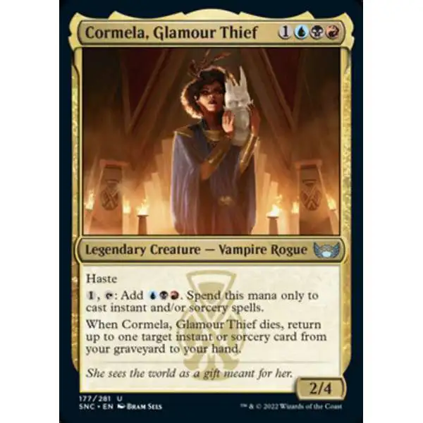 MtG Trading Card Game Streets of New Capenna Uncommon Cormela, Glamour Thief #177
