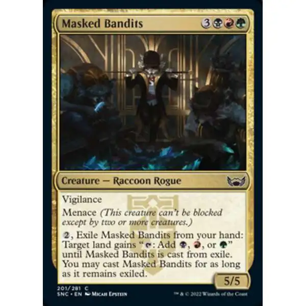 MtG Trading Card Game Streets of New Capenna Common Masked Bandits #201
