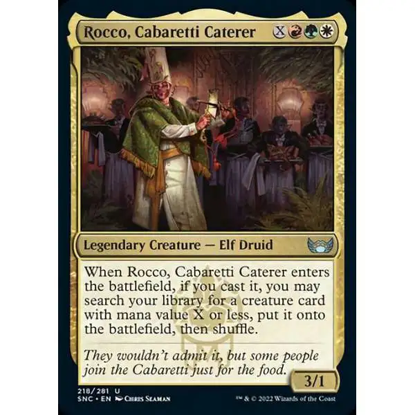 MtG Trading Card Game Streets of New Capenna Uncommon Rocco, Cabaretti Caterer #218