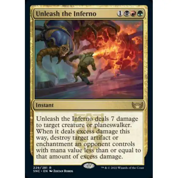 MtG Trading Card Game Streets of New Capenna Rare Unleash the Inferno #229