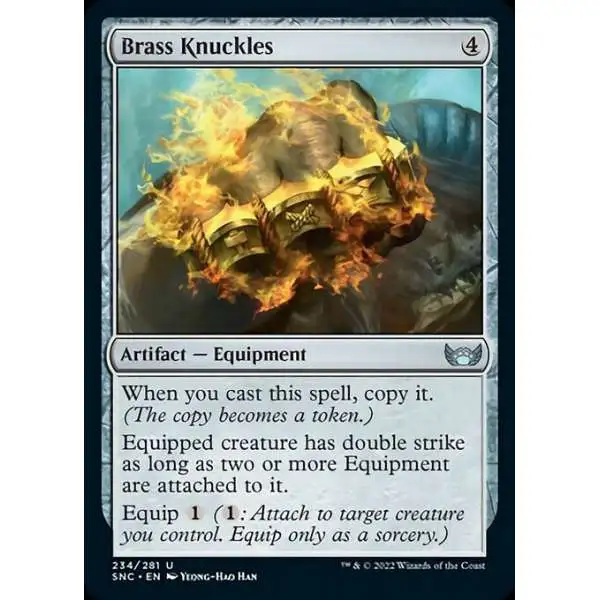 MtG Trading Card Game Streets of New Capenna Uncommon Brass Knuckles #234