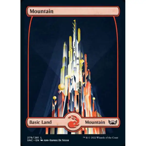 MtG Trading Card Game Streets of New Capenna Common Foil Mountain #279