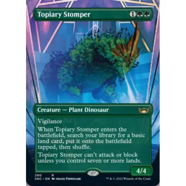 MtG Trading Card Game Streets of New Capenna Rare Topiary Stomper #290 [Alternate Art Borderless]