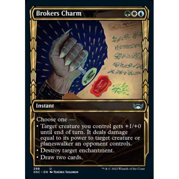 MtG Trading Card Game Streets of New Capenna Uncommon Brokers Charm #298 [Showcase]