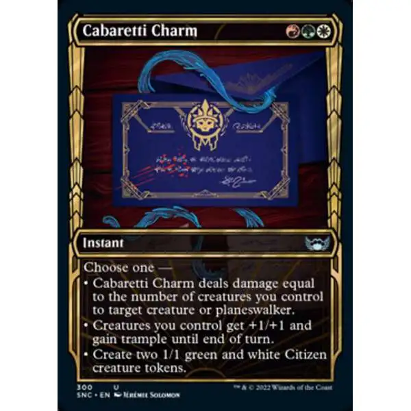 MtG Trading Card Game Streets of New Capenna Uncommon Cabaretti Charm #300 [Showcase]