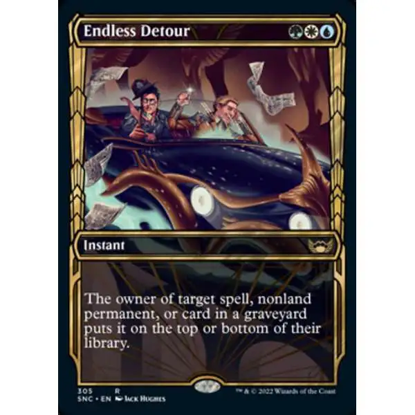 MtG Trading Card Game Streets of New Capenna Rare Endless Detour #305 [Showcase]