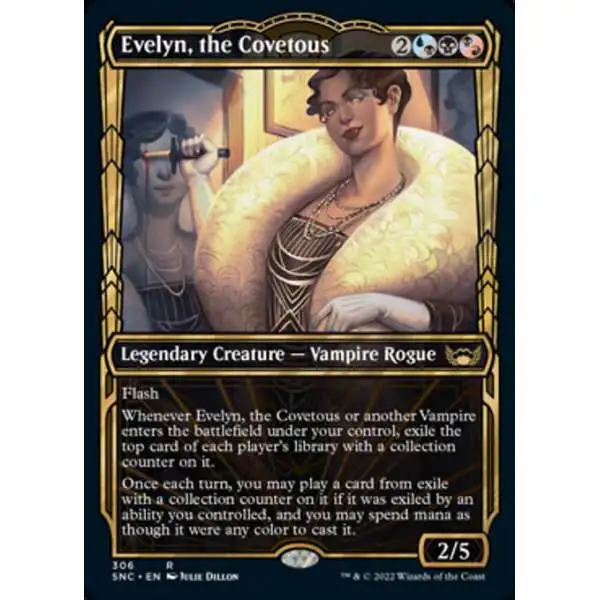 MtG Trading Card Game Streets of New Capenna Rare Evelyn, the Covetous #306 [Showcase]