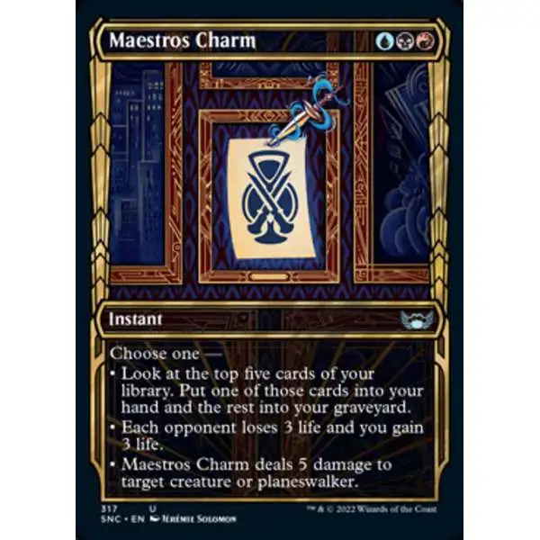 MtG Trading Card Game Streets of New Capenna Uncommon Maestros Charm #317 [Showcase]