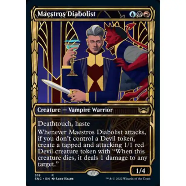 MtG Trading Card Game Streets of New Capenna Rare Maestros Diabolist #318 [Showcase]