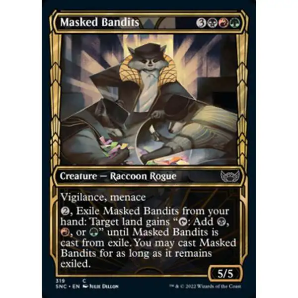 MtG Trading Card Game Streets of New Capenna Common Masked Bandits #319 [Showcase]