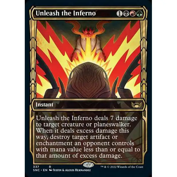 MtG Trading Card Game Streets of New Capenna Rare Unleash the Inferno #337 [Showcase FOIL]