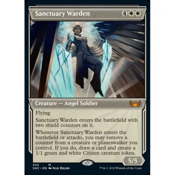 MtG Trading Card Game Streets of New Capenna Mythic Rare Sanctuary Warden #343 [Showcase]