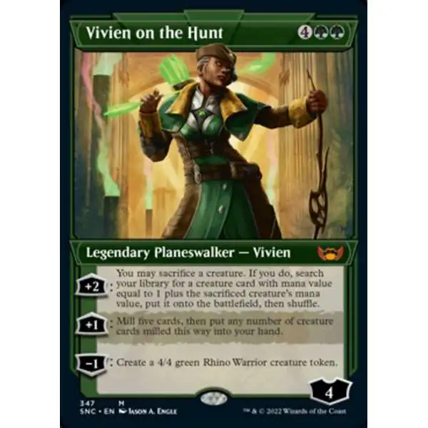 MtG Trading Card Game Streets of New Capenna Mythic Rare Vivien on the Hunt #347 [Showcase]