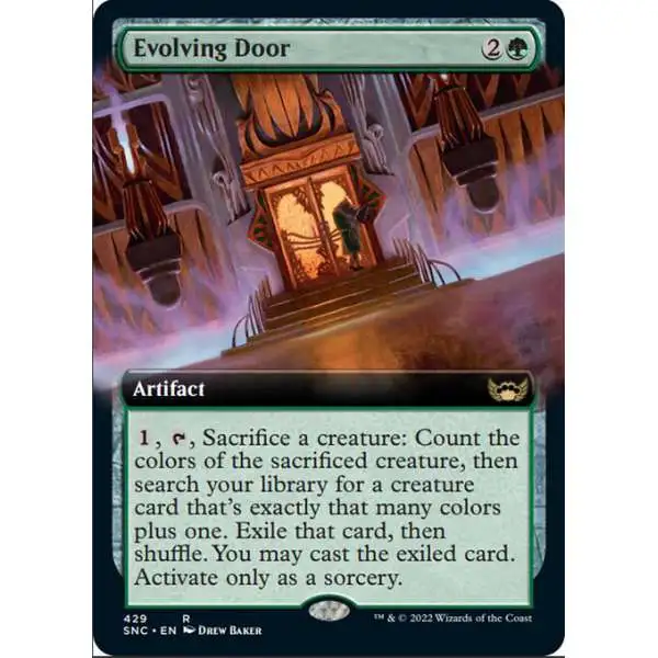 MtG Trading Card Game Streets of New Capenna Rare Evolving Door #429 [Extended Art FOIL]