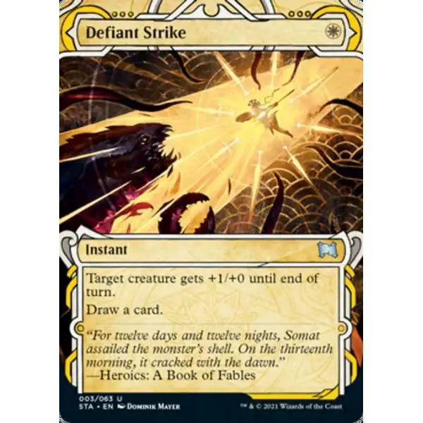 MtG Strixhaven: Mystical Archive Uncommon Defiant Strike #3 [Etched FOIL]