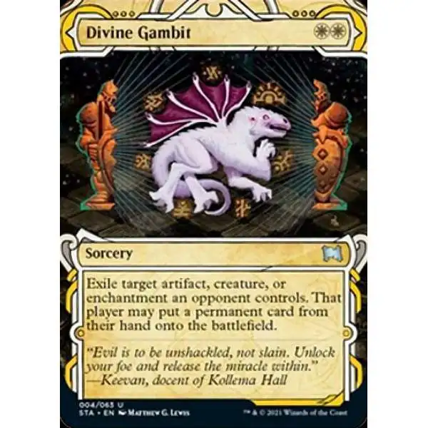 MtG Strixhaven: Mystical Archive Uncommon Divine Gambit #4 [Etched FOIL]