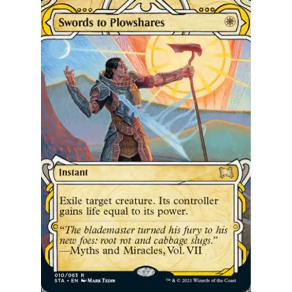 MtG Strixhaven: Mystical Archive Rare Swords to Plowshares #10 [Foil Etched]