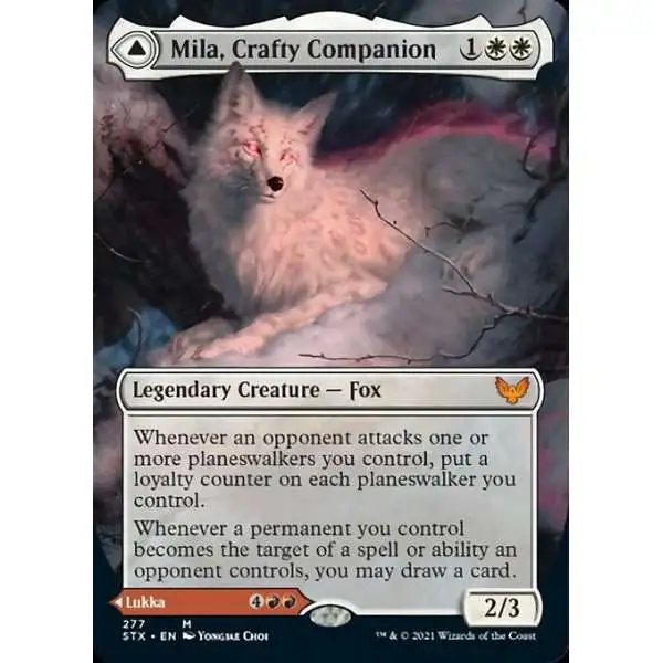 MtG Strixhaven: School of Mages Mythic Rare Mila, Crafty Companion // Lukka, Wayward Bonder #277 [Borderless]