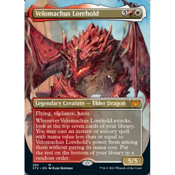 MtG Strixhaven: School of Mages Mythic Rare Velomachus Lorehold #283 [Borderless]