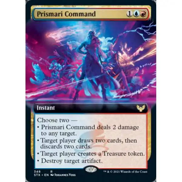 MtG Strixhaven: School of Mages Rare Prismari Command #348 [Extended Art]