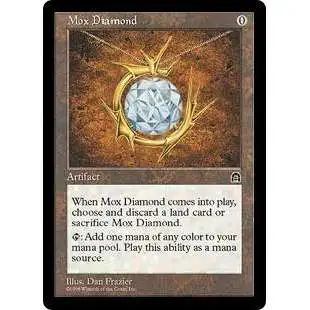 MtG Stronghold Rare Mox Diamond [Moderately Played]