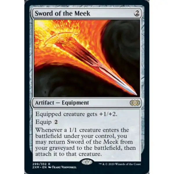 MtG Double Masters Rare Sword of the Meek #299