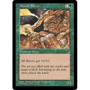 MtG Tempest Common Muscle Sliver [Moderately Played]