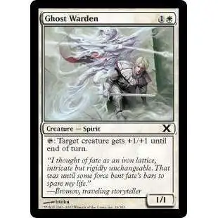 MtG 10th Edition Common Ghost Warden #16