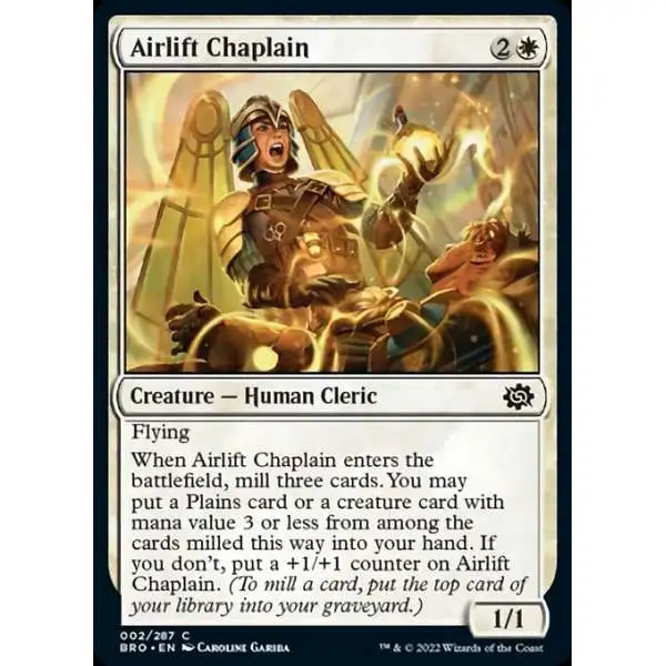 MtG The Brothers' War Common Airlift Chaplain #2