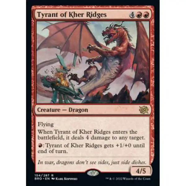 MtG The Brothers' War Rare Tyrant of Kher Ridges #154