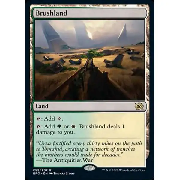 MtG The Brothers' War Rare Foil Brushland #259