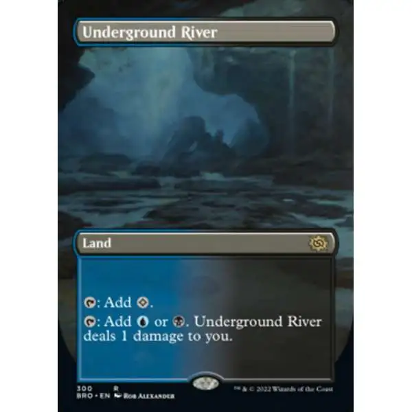 MtG The Brothers' War Rare Underground River #300 [Alternate Art Borderless]