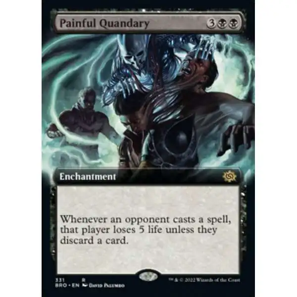 MtG The Brothers' War Rare Painful Quandary #331 [Extended Art FOIL]
