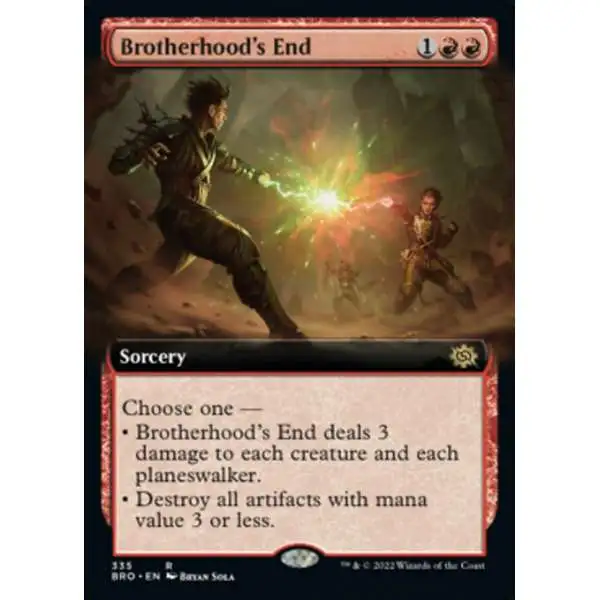 MtG The Brothers' War Rare Brotherhood's End #335 [Extended Art]