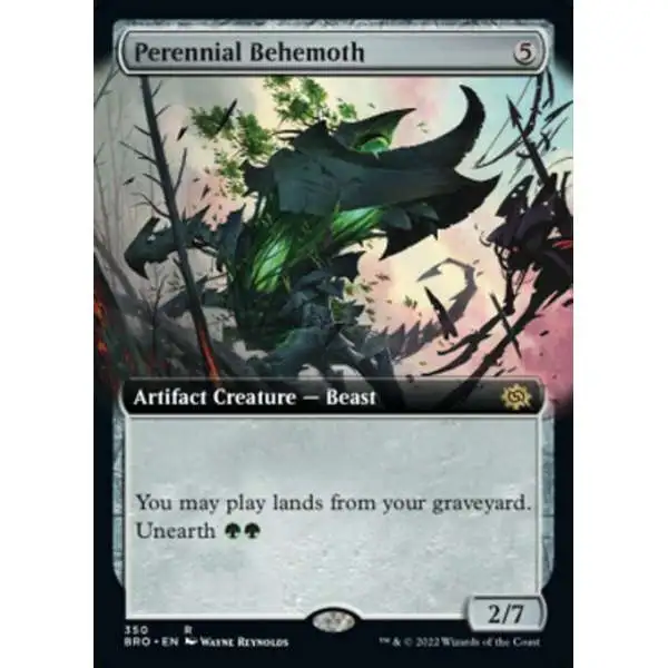 MtG The Brothers' War Rare Perennial Behemoth #350 [Extended Art FOIL]
