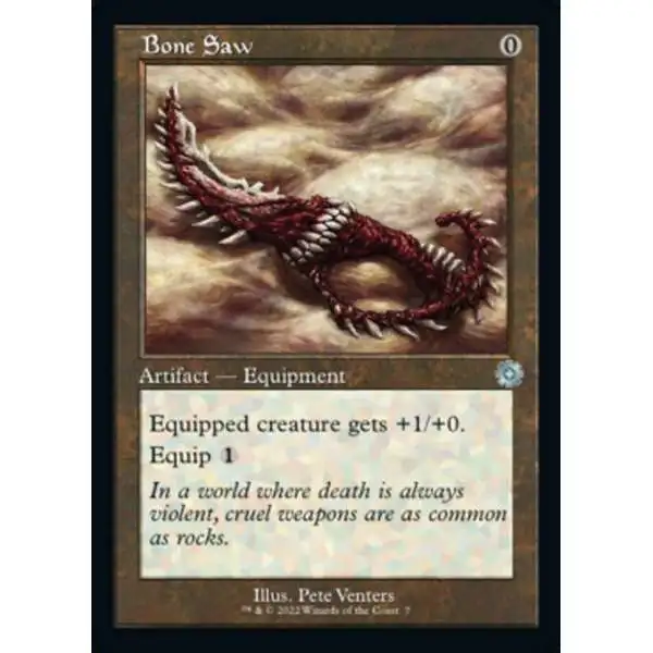 MtG The Brothers' War Retro Artifacts Uncommon Bone Saw #7 [Retro Frame FOIL]