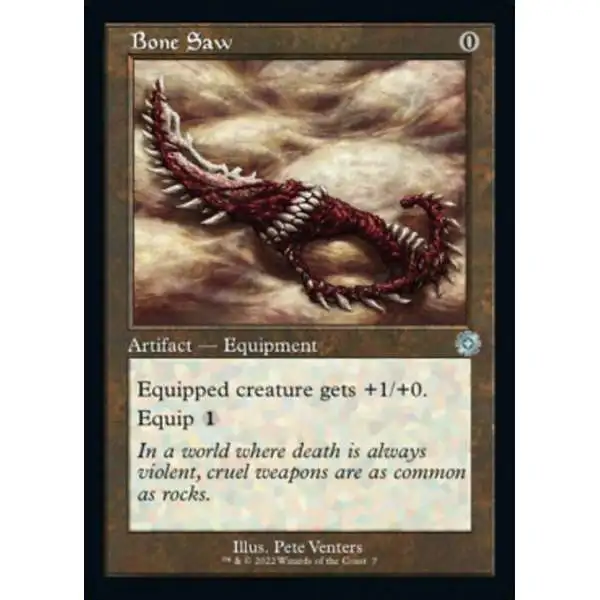 MtG The Brothers' War Retro Artifacts Uncommon Bone Saw #7 [Retro Frame]