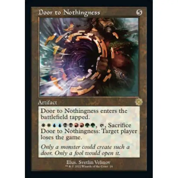 MtG The Brothers' War Retro Artifacts Rare Door to Nothingness #14 [Retro Frame FOIL]