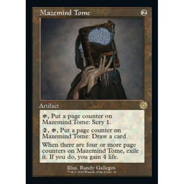 MtG The Brothers' War Retro Artifacts Rare Mazemind Tome #30 [Retro Frame FOIL]
