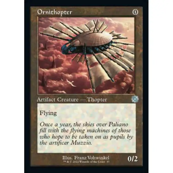 MtG The Brothers' War Retro Artifacts Uncommon Ornithopter #37 [Retro Frame FOIL]