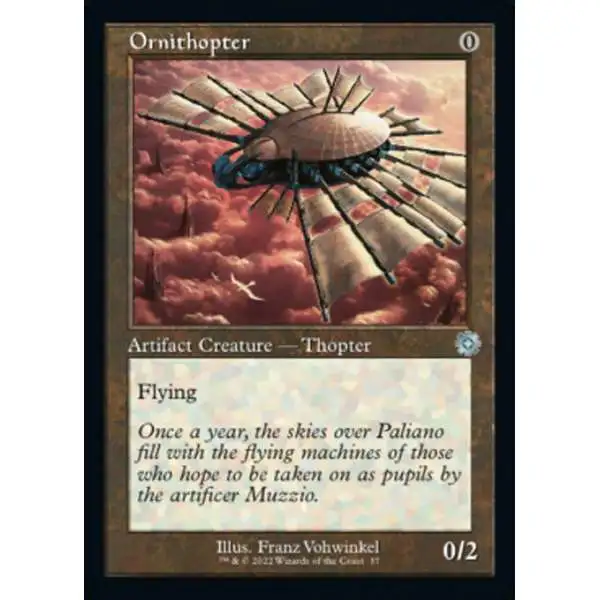 MtG The Brothers' War Retro Artifacts Uncommon Ornithopter #37 [Retro Frame]